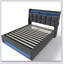 Lit plateforme tapissier avec système de rangement hydraulique, chargement DEL et USB-2033079438-2033079408