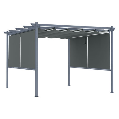 Pergola en aluminium avec auvent Aoodor
