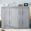 Grand lit escamotable mural, gris