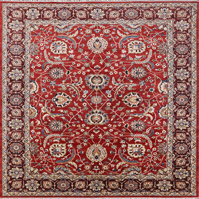 Avedik Oriental Red/Ivory/Gray Area Rug