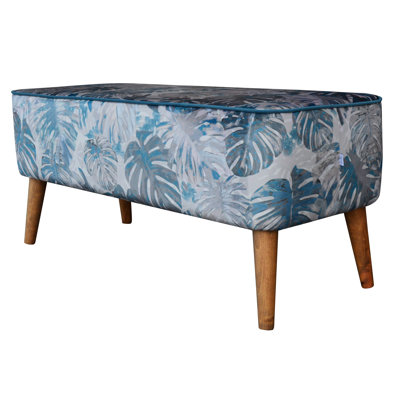 Polyester Blend Upholstered Bench