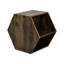 Table basse hexagonale avec charisme antique, rangement spacieux, design moderne et robuste, table de chevet en bois facile à assembler, grand espace de rangement, matériau robuste, simple et tendance