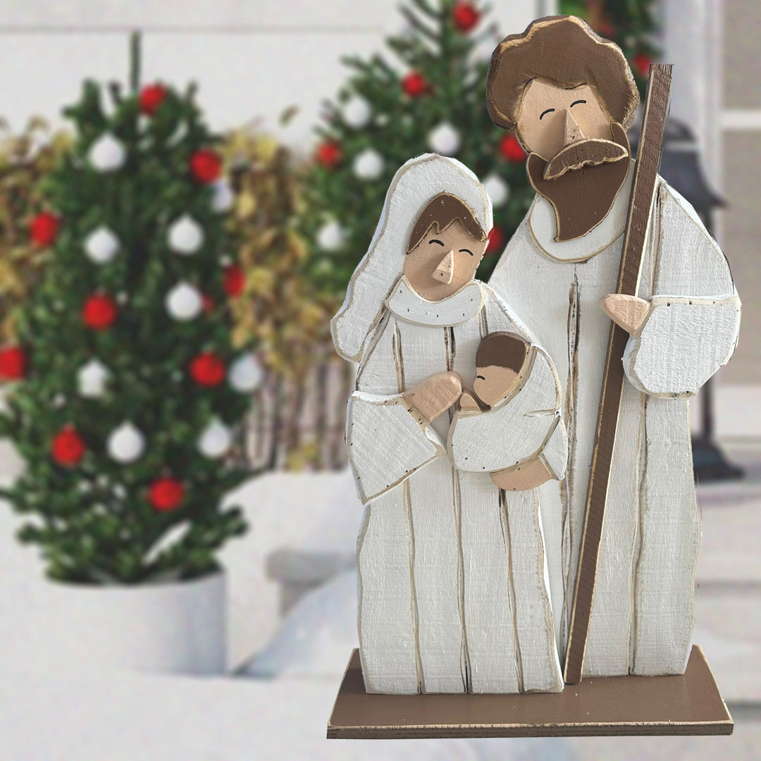 27in Wooden Nativity Christmas Decor Indoor Outdoor Use Hi-Line Gift Ltd.