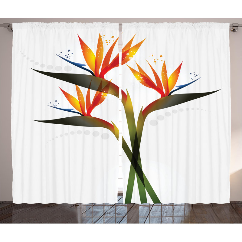 Berrett Semi Sheer Curtain Pair, 54" W x 108" L