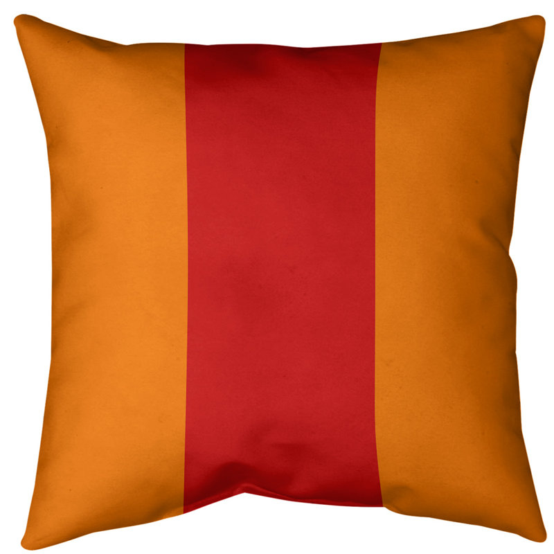  Coussin Euro, Orange / Rouge, Duvet synthétique, Polyester filé