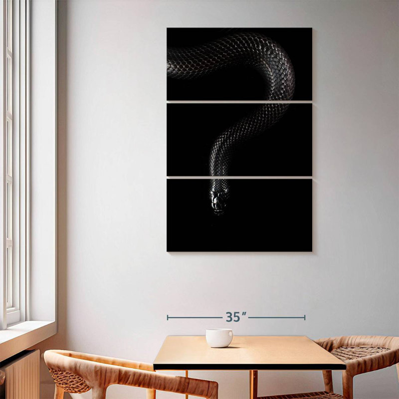 Brampt Mexican Black Snake, 65" H x 42" W