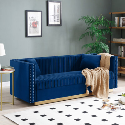 Contemporary Vertical Channel Tufted Sofa