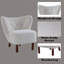 Fauteuil d'appoint en sherpa blanc