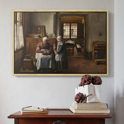 Grandmother's Feast, 1873 - Henri De Braekeleer, toile tendue avec châssis