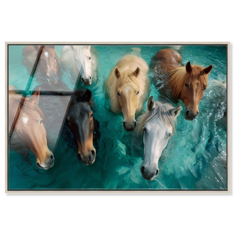 «Herd in the Deep II Shadowbox», reproduction d'art mural par Notoriart, cadre noir, 36 x 24, H 25 po x l 37 po