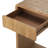 3 - Drawer Vertical Slatted Console Table With Rounded Edges, Brown And Wood Veneer, Stable For Home Drawers, Groove Design, Round Edge, Ample Storage In-1280418908