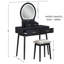 Ensemble de coiffeuse avec miroir à DEL et tabouret Elegant-2141405180