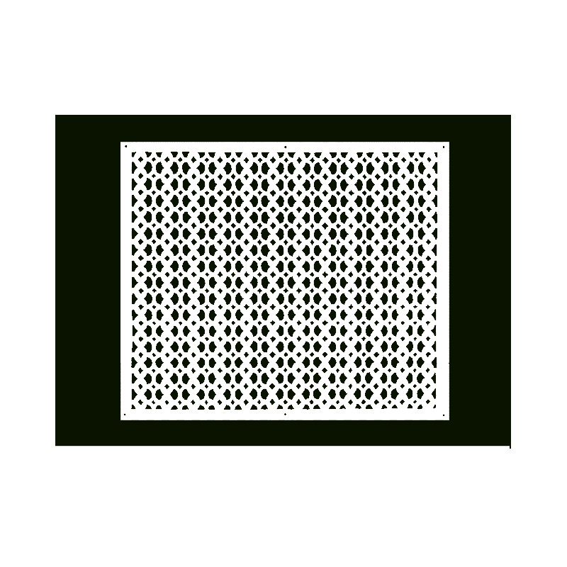 Grille murale en fonte d'aluminium, Blanc, 24" L x 20" W x 0.6" H