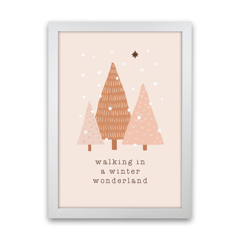 Walking In A Winter Wonderdland - Print, White Framed, 34cm H x 25cm W x 3cm D