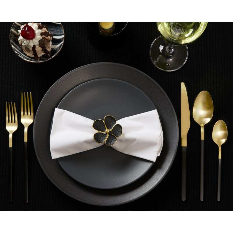 Metal Napkin Ring, Black