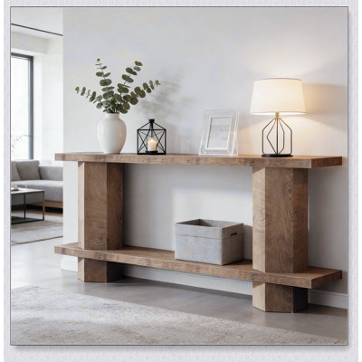 Table de chevet à 2 niveaux, table de canapé, console, table de couloir