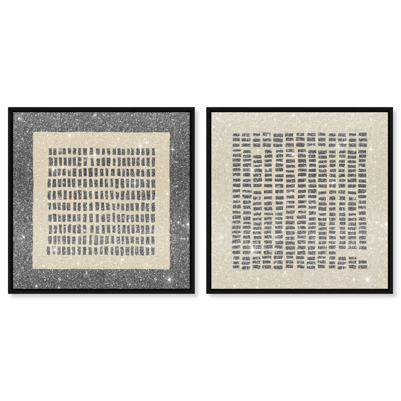 Tiny Windows Set Set by Oliver Gal, 17"H x 17"W, Black Floater Frame
