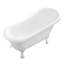Baignoire de trempage sur pattes 61 "avec drain, pattes et plateau en bambou 61" Streamline-51346613-51346612