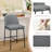 25" Seat Height Upholstered Counter Stool with Metal Frame, Backrest, and Footrest-1046714253