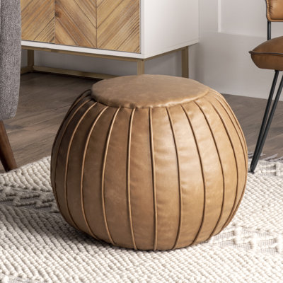 Caretta Faux Leather Ottoman