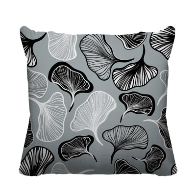 Coussin intérieur / extérieur à motif de feuilles abstraites ngoli