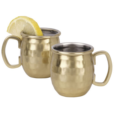 Houdini Mini Moscow Mule Mug Shot Cups, Set of 2, 3 Ounce