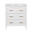 Ensemble de meuble-lavabo avec lavabo en céramique, meuble-lavabo simple autoportant avec 3 tiroirs, armoire de rangement pour salle de bain-850873677