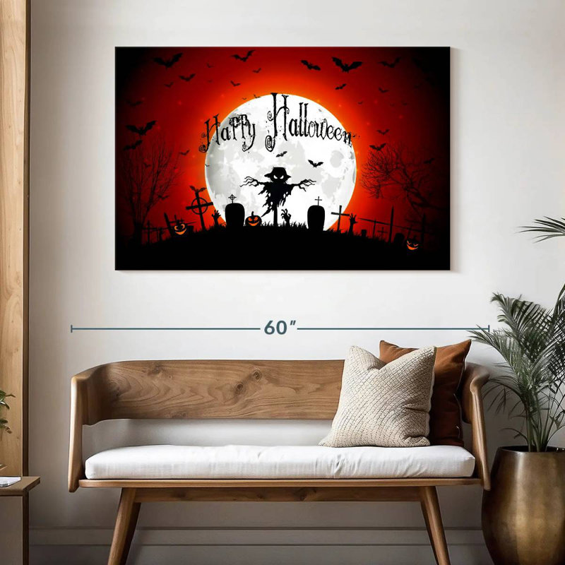 Joyeux Halloween à Lelend, H 32 po x l 48 po