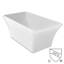 Baignoire de trempage autoportante en acrylique avec drain central 67 po x 31 po Hydrava