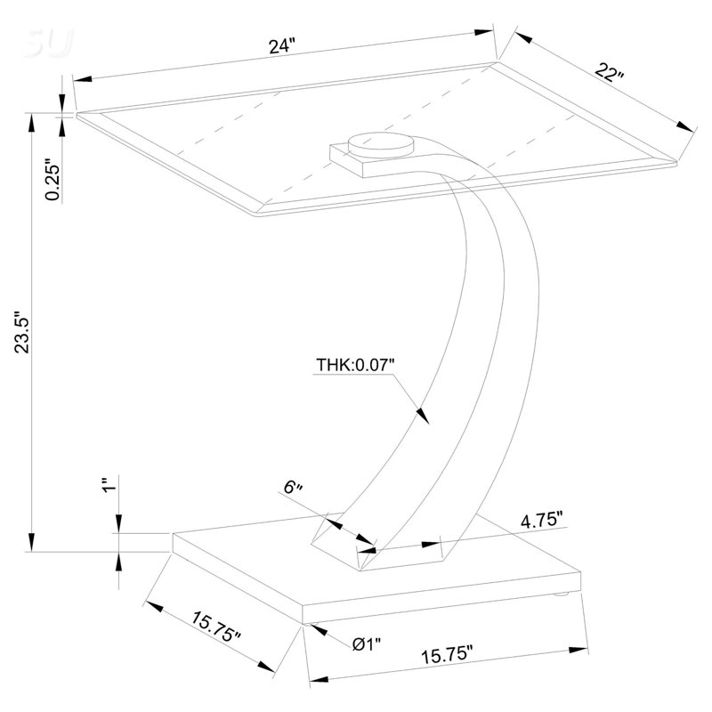 Table de bout en métal Terrell Satin Silver