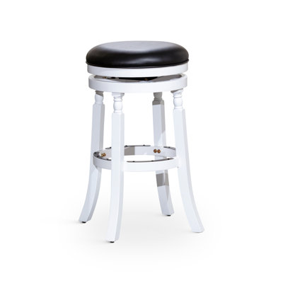 Tabouret 30 ", siège en cuir