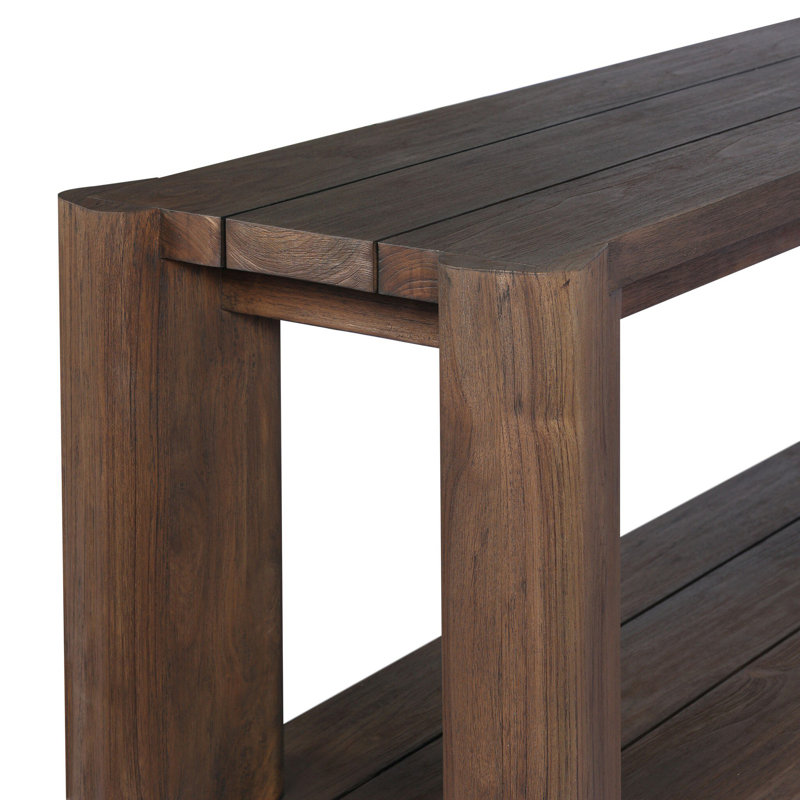 Soho Outdoor Console Table-Stained Saddle Brown