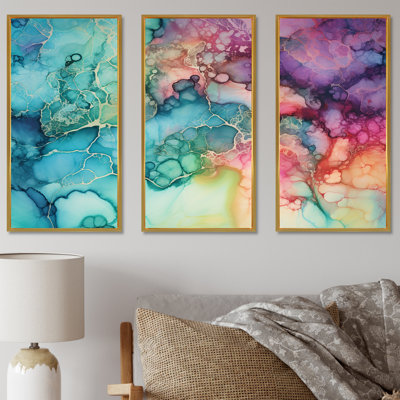 Ensemble de salon mural Cilgia - Aurora Borealis