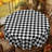 Checkered Tablecloth 152x152cm Round Black-and-White Check Pattern Party Picnic Dinner Decorative Table Cover