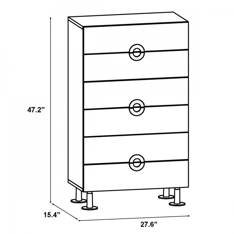 Commode décorative 6 tiroirs Mclachlan