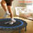 40" Foldable Mini Trampoline,Max Load 450Lbs Indoor Trampoline,With 4 Level Adjustable Foam Handle And Resistance Bands,Adult Exercise Trampoline For Home, Garden, And Gym-114292818