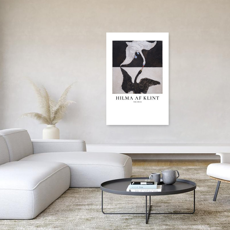 Art mural contemporain The Swan, 60" H x 40" W