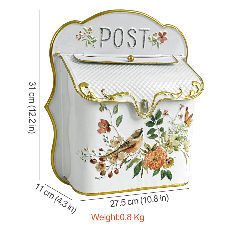 Hainesville Metal Wall Mounted Post Box