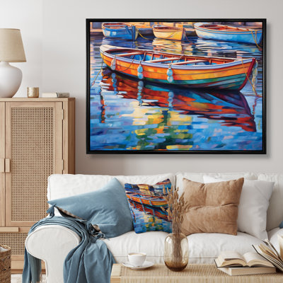 Boats In The Harbor - Coastal Port Wall Art For Living Room
