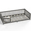 Lit simple au sol, gris grain de bois, bas à terre, lit gris sécuritaire avec lattes amovibles et porte interchangeable, favorisant l'autonomie-131147356-131147355