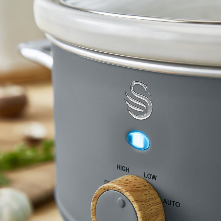 SWAN - Sf17021cneu Retro Slow Cooker 3,5l Pentola Rimovibile In Ceramica  Antiaderente Senza Pfoa 200w Crema - ePrice