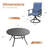 Outdoor Patio Dining Set - 53” Round Table with Umbrella Hole + 6 Swivel Chairs-412020296