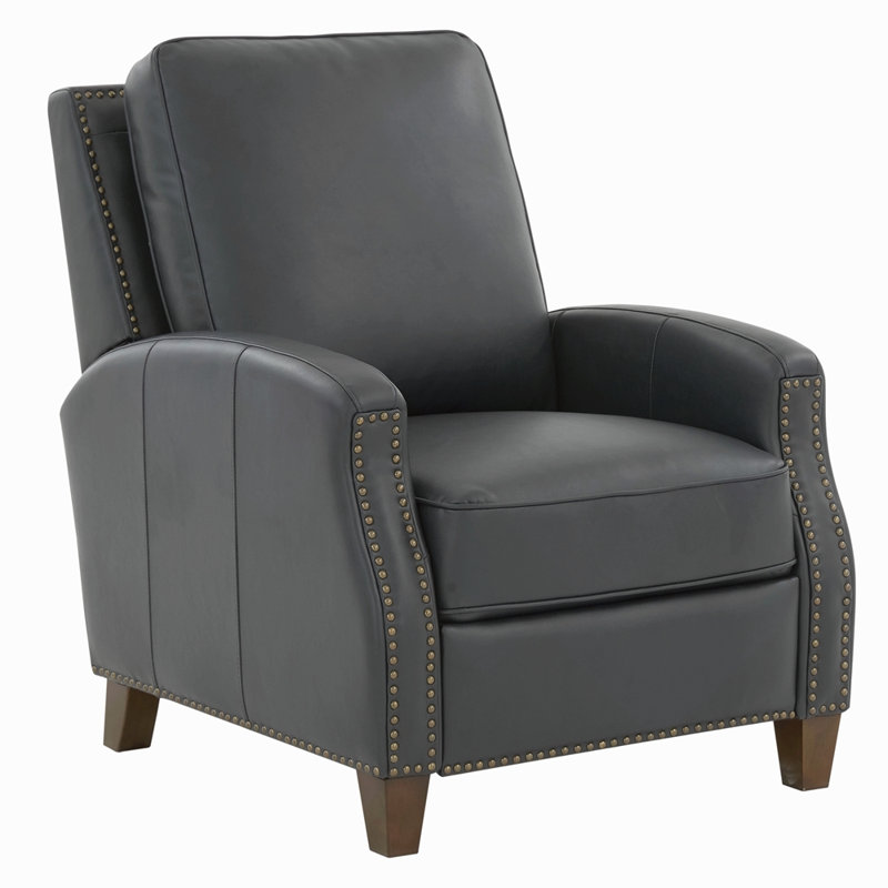 Fauteuil inclinable bleu nuit en similicuir, Bleu