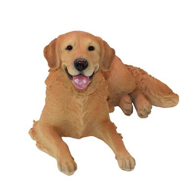 Realistic Large Dog Figures Playset Golden Retriever Figurines