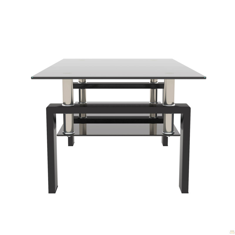 Rectangle Glass Coffee Table, Clear Coffee Table
