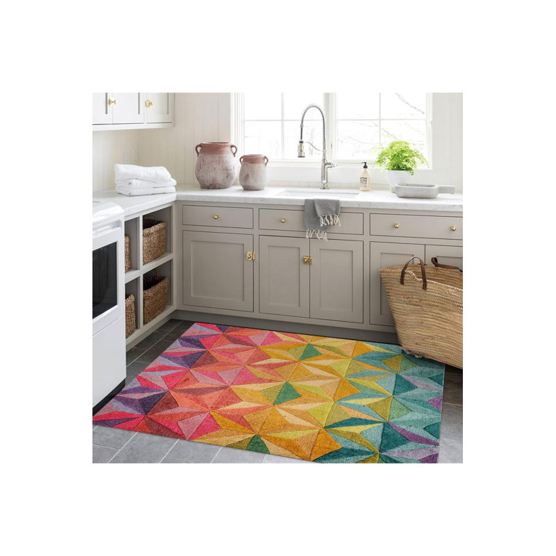 Tapis décoratif multicolore à base tissée Northern Collection, Sous-tapis rectangulaire 3 pi 11 po x 5 pi 11 po i