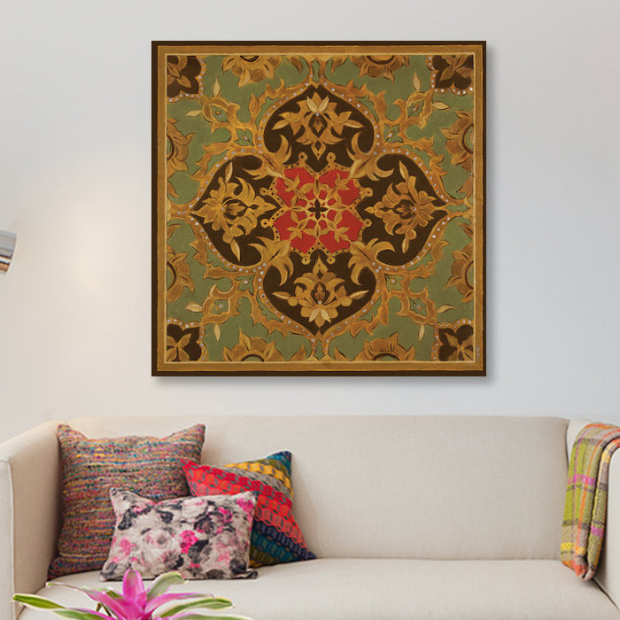 « royal médaillon », impression sur toile, H 12 po x l 12 po x P 1,5 po, Toile tendue
