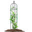 Treillis obélisque noir de jardin de 1,9 m – Treillis tour en plastique léger et antirouille avec sommet en forme d'épée pour plantes grimpantes/fleurs