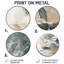 «Baby Turtle Trails On The Beach I», reproduction d'art en métal blanc moderne, décoration murale ronde en tortue-1046776696