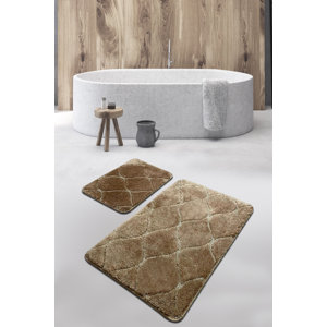 Fateh 2 Piece Bathroom Rug Set